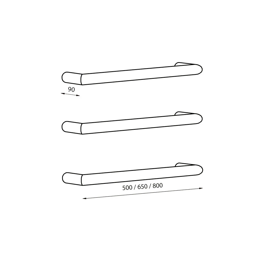 Radiant Low Voltage Single Round Bar 650mm - Matt Black - Image 2