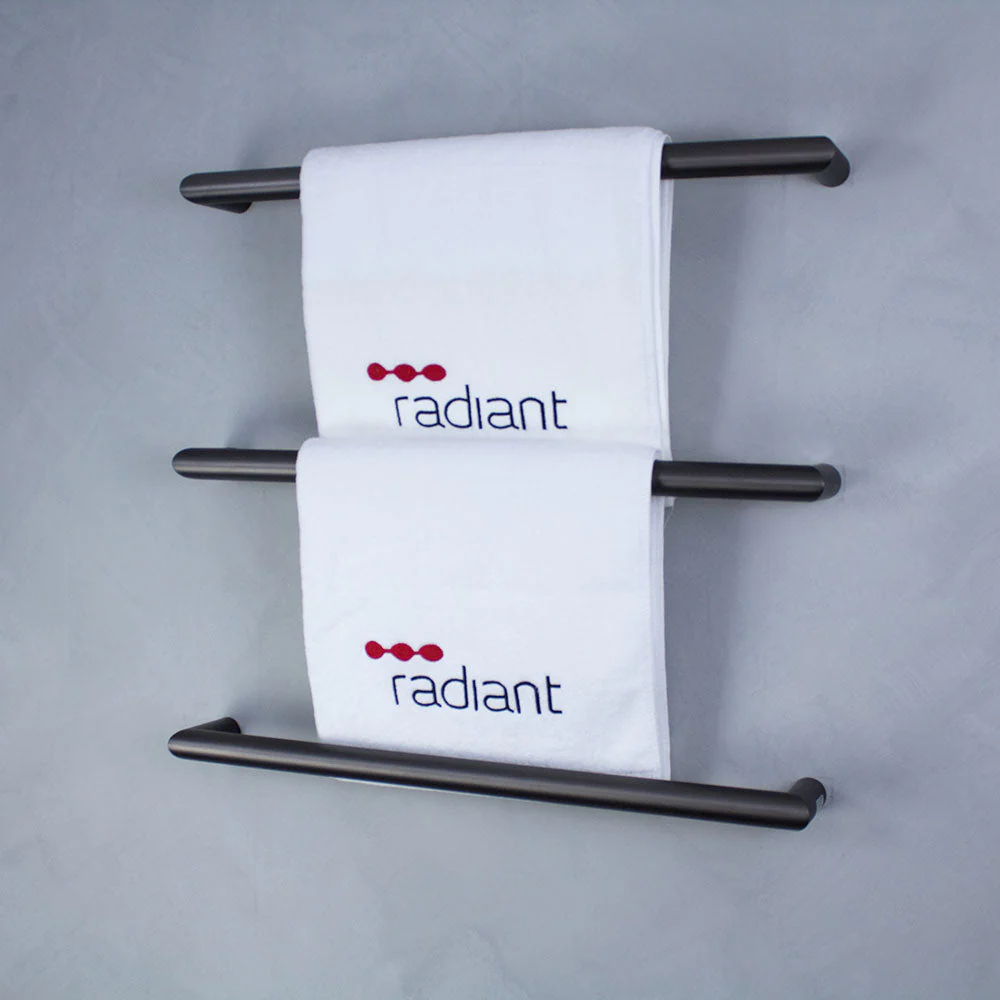 Radiant Low Voltage Single Round Bar 800mm - Gun Metal Grey