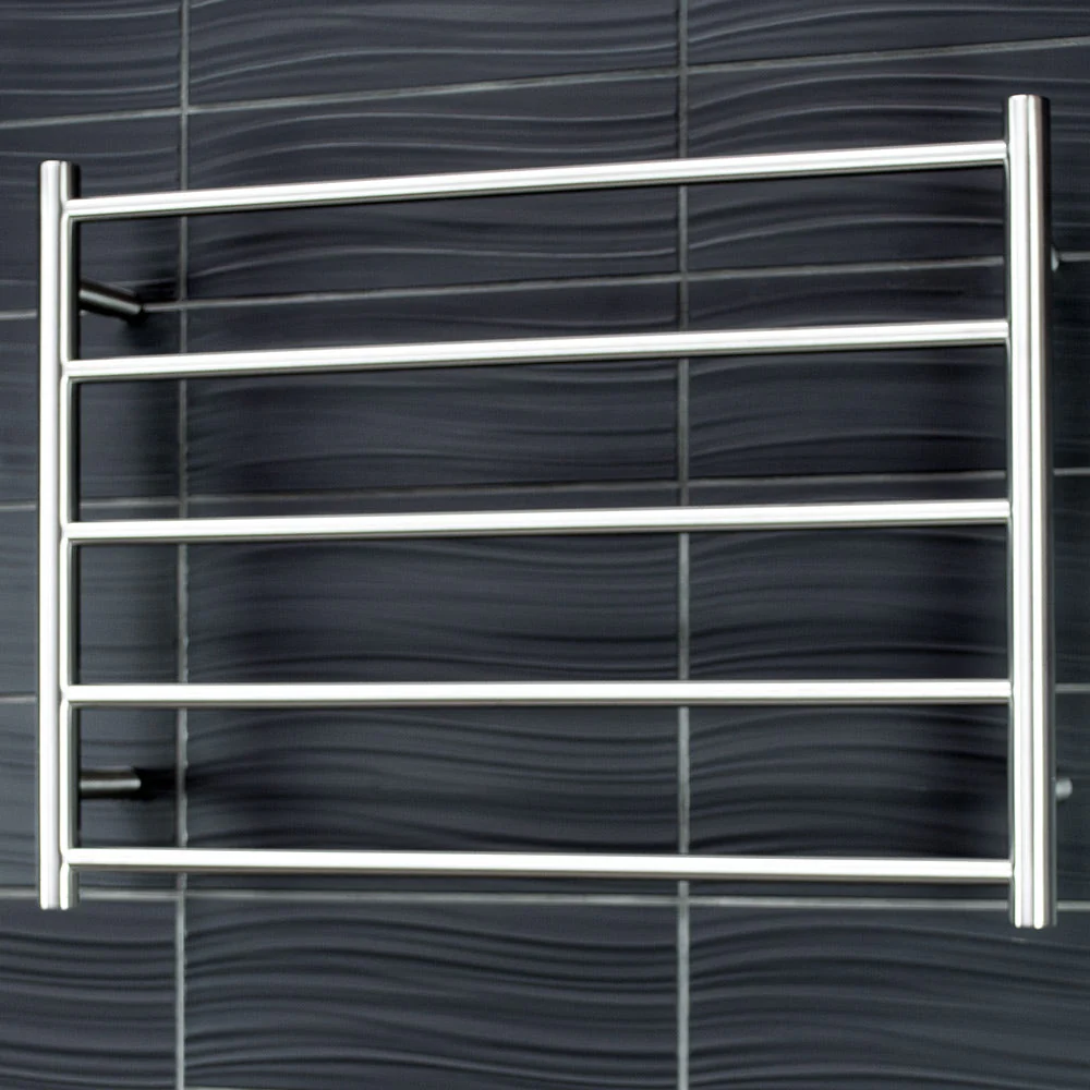 Radiant Non-Heated Round Ladder 750 x 550mm - Brushed Satin