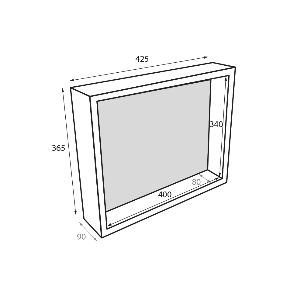 Radiant ThermaNiche 425mm x 365mm x 90mm - Image 2