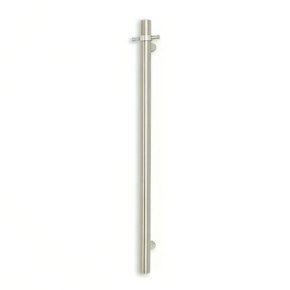 Radiant Vertical Single Towel Rail 40 x 950mm - Brushed Satin - Image 2
