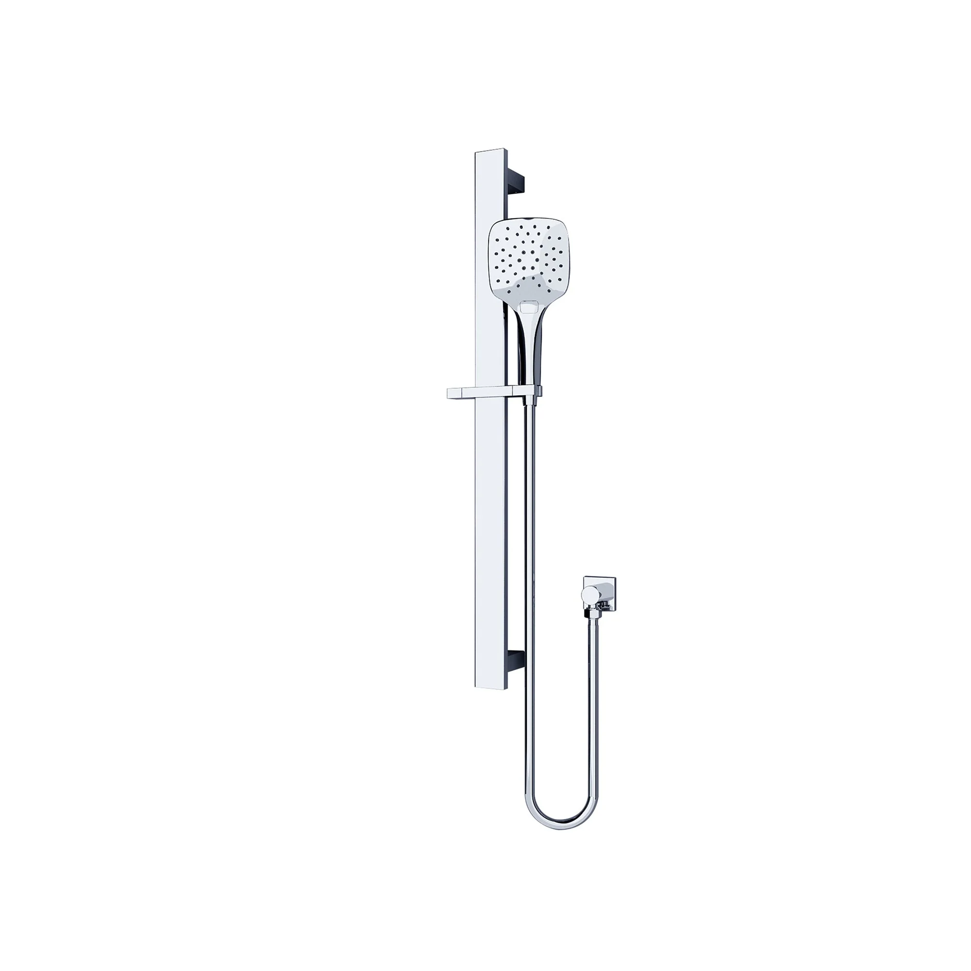 Nero Rain Square 3 Function Shower Rail - Chrome