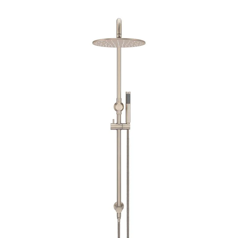 Meir Round Combination / Twin Shower Rail 300mm Rose Single Function Hand Shower - Champagne - Image 2