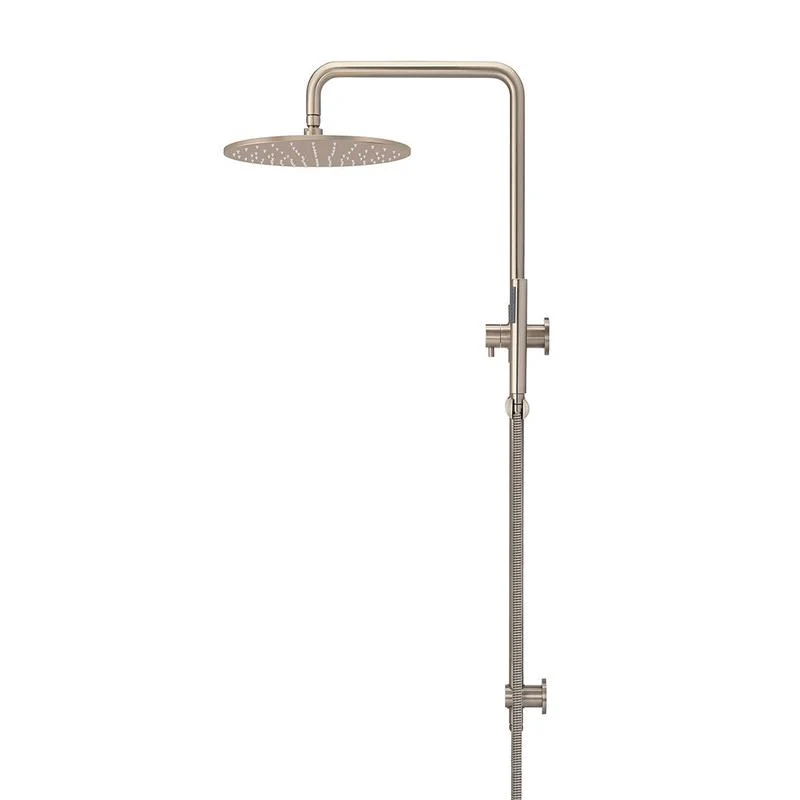 Meir Round Combination / Twin Shower Rail 300mm Rose Single Function Hand Shower - Champagne - Image 3