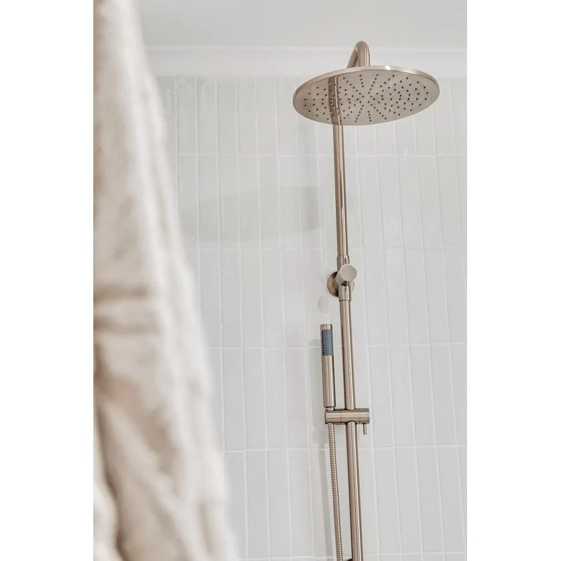 Meir Round Combination / Twin Shower Rail 300mm Rose Single Function Hand Shower - Champagne - Image 5