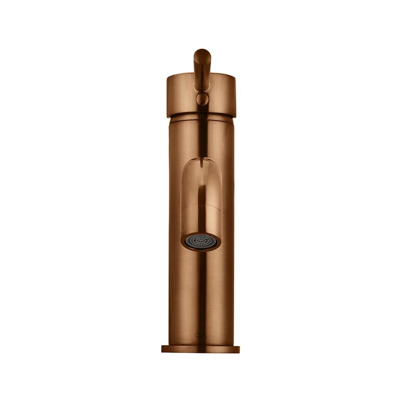 Meir Round Basin Mixer Tap Curved - Lustre Bronze - Image 3