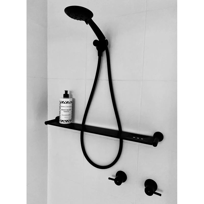 Meir Round Bathroom Shelf - Black Matte - Image 4