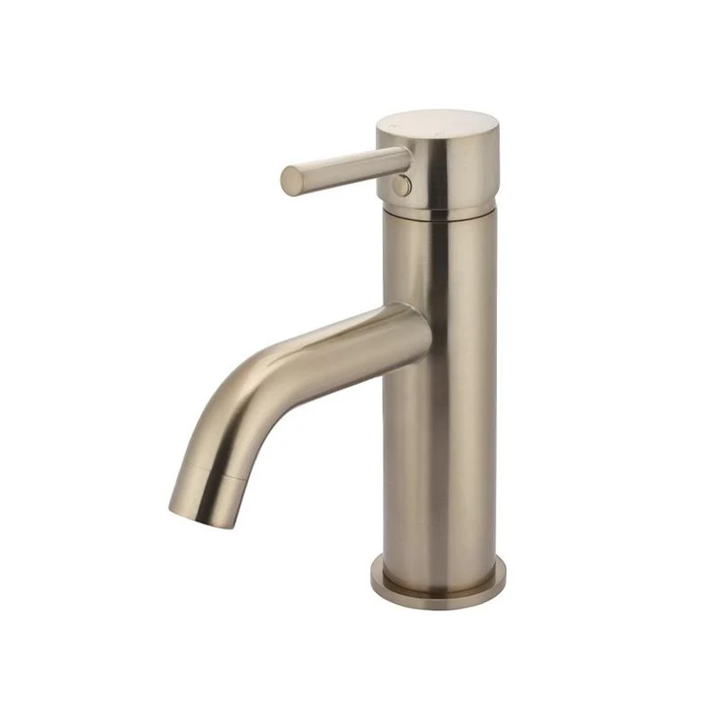 Meir Round Basin Mixer Tap Curved - Champagne