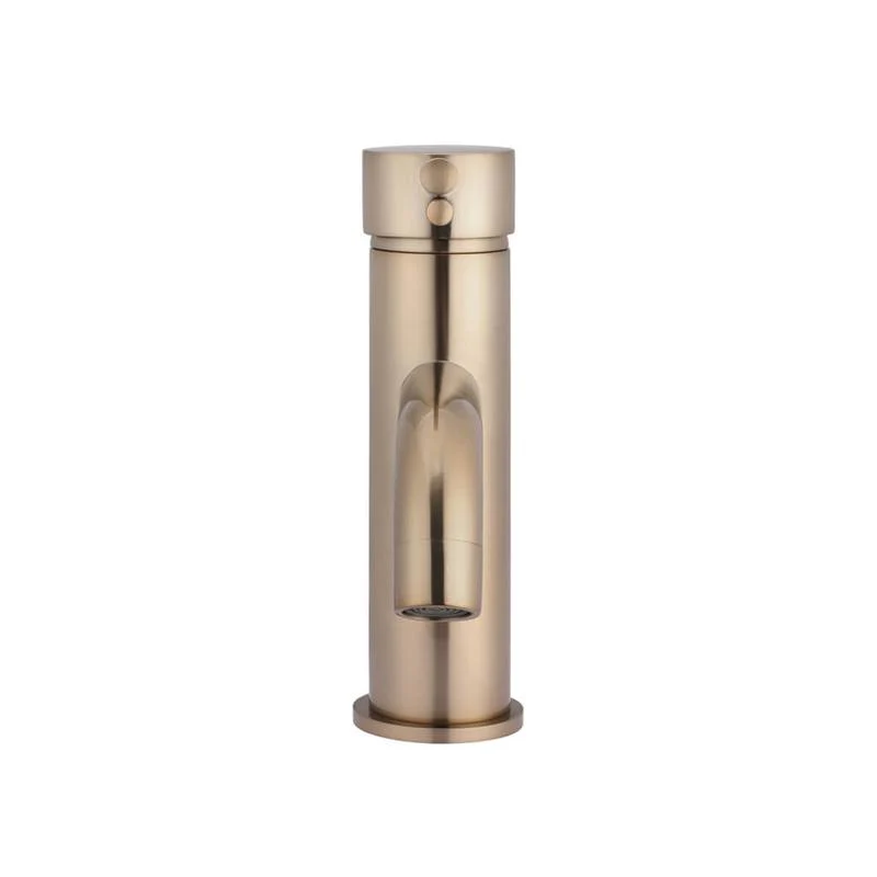 Meir Round Basin Mixer Tap Curved - Champagne - Image 3