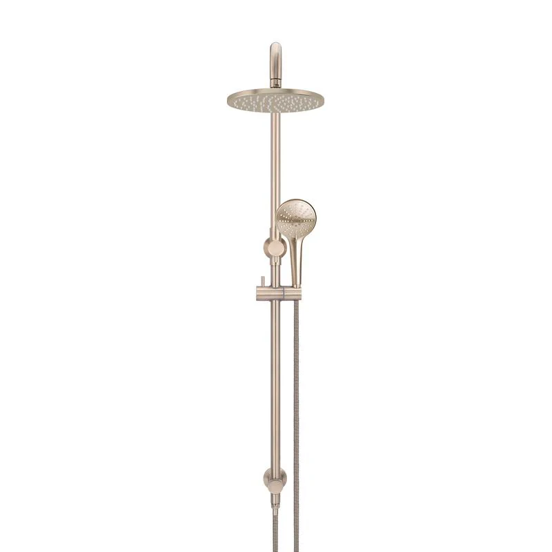 Meir Round Combination / Twin Shower Rail 200mm Rose Three Function Hand Shower - Champagne - Image 3