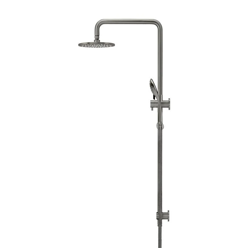 Meir Round Combination / Twin Shower Rail 200mm Rose Three Function Hand Shower - Shadow Gun Metal - Image 3