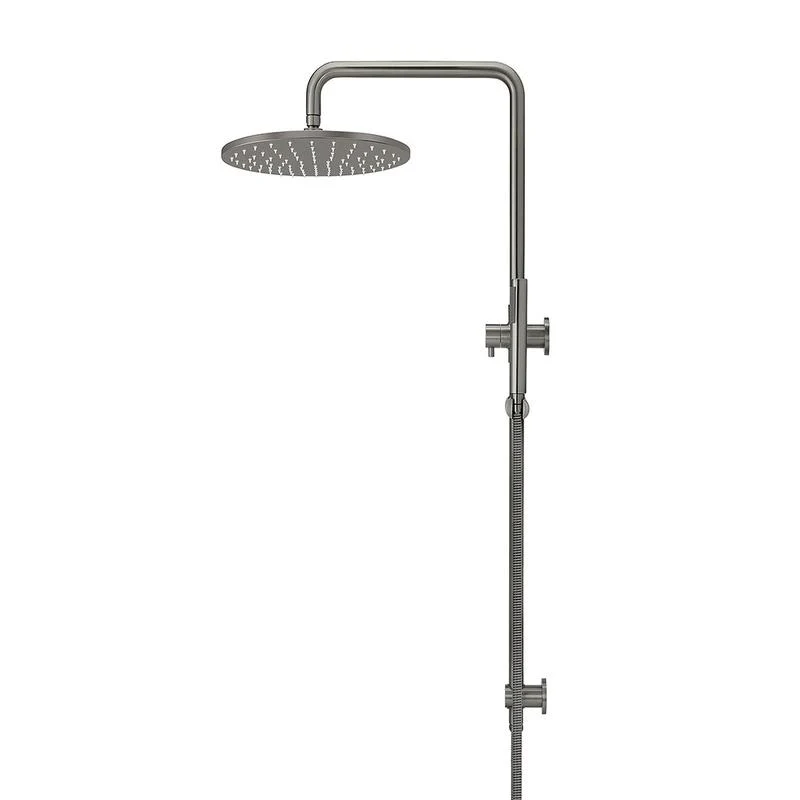 Meir Round Combination / Twin Shower Rail 300mm Rose Single Function Hand Shower - Shadow Gun Metal - Image 3