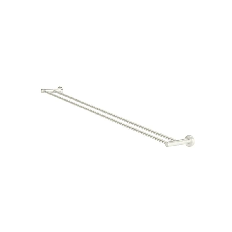 Meir Round Double Towel Rail 900mm - PVD Brushed Nickel - Image 4