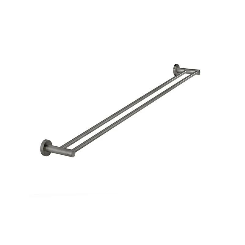 Meir Round Double Towel Rail 900mm - Shadow Gun Metal
