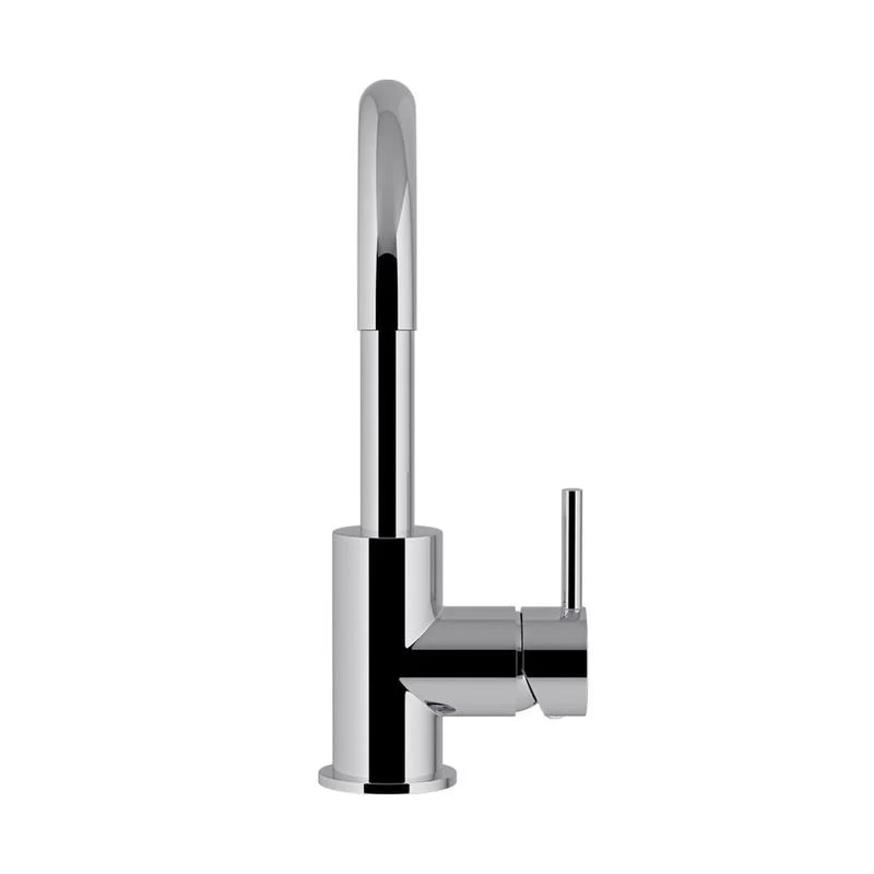Meir Round Gooseneck Basin Mixer Tap with Cold Start - Polished Chrome - Image 3