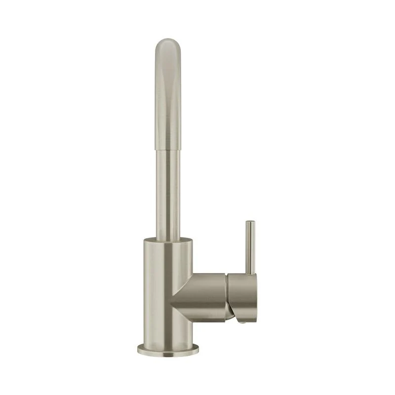 Meir Round Gooseneck Basin Mixer Tap with Cold Start - PVD Brushed Nickel - Image 3