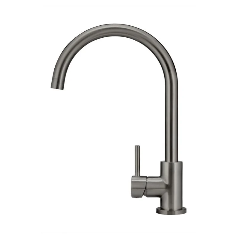 Meir Round Gooseneck Kitchen Sink Mixer Tap - Shadow Gun Metal - Image 2