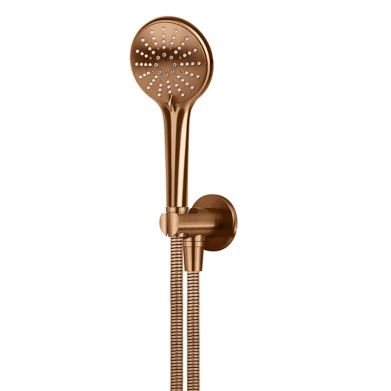 Meir Round Three Function Hand Shower on Fixed Bracket - Lustre Bronze