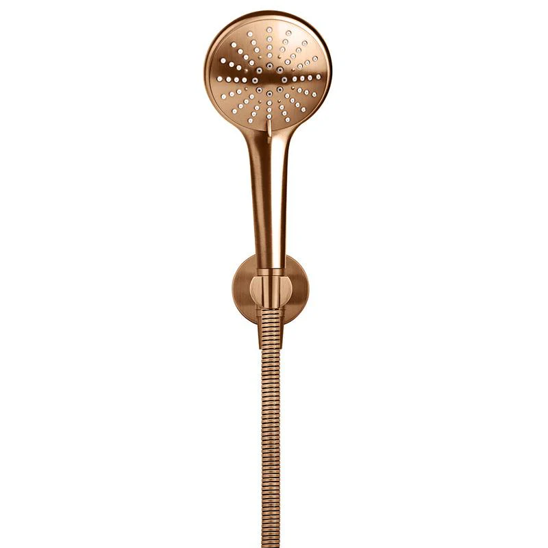 Meir Round Three Function Hand Shower on Fixed Bracket - Lustre Bronze - Image 2