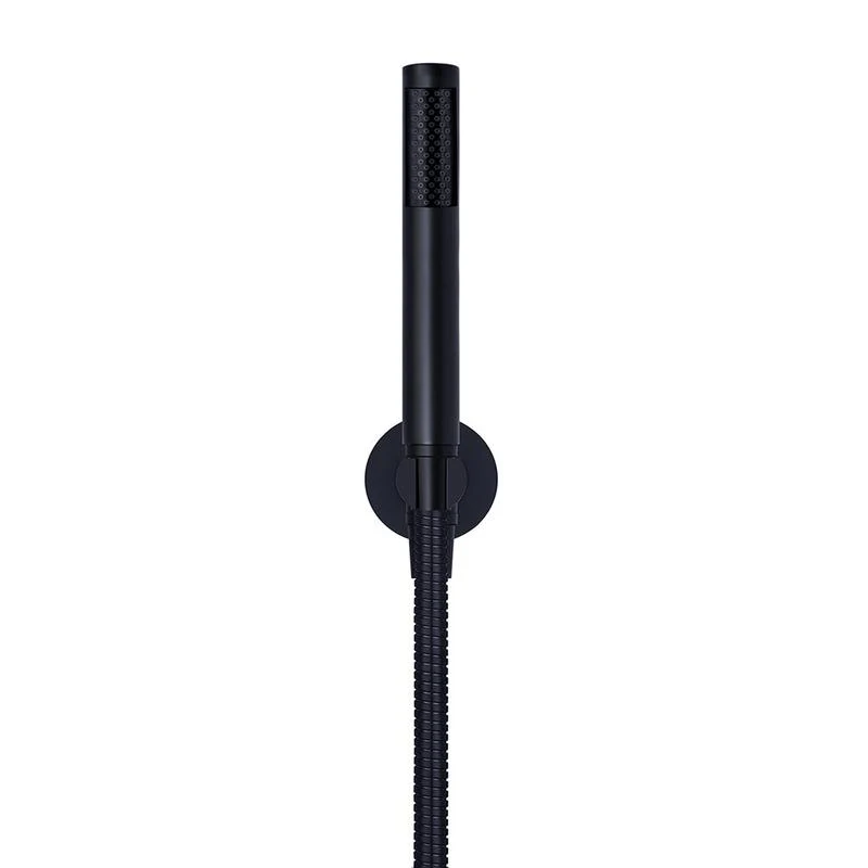 Meir Round Hand Shower on Fixed Bracket - Black Matte - Image 2