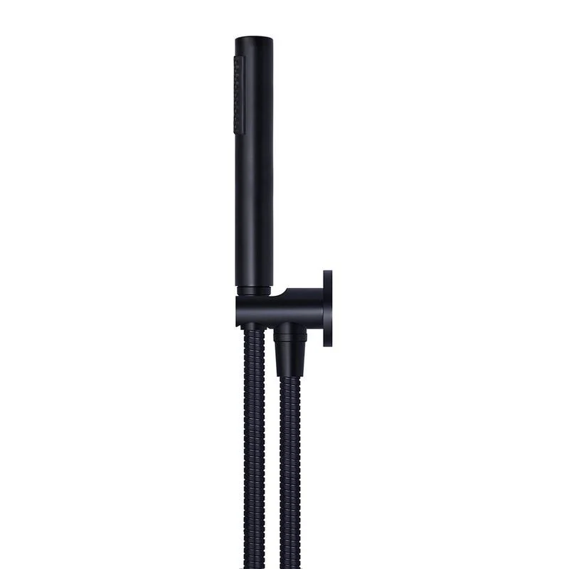 Meir Round Hand Shower on Fixed Bracket - Black Matte - Image 3