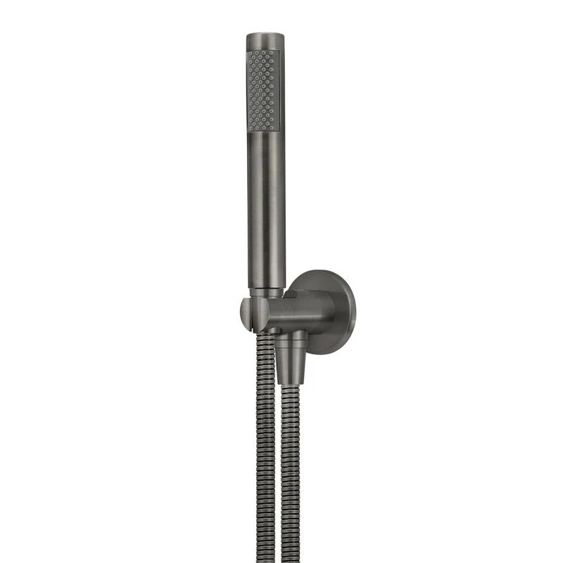 Meir Round Hand Shower on Fixed Bracket - Shadow Gun Metal
