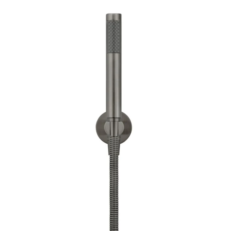 Meir Round Hand Shower on Fixed Bracket - Shadow Gun Metal - Image 2