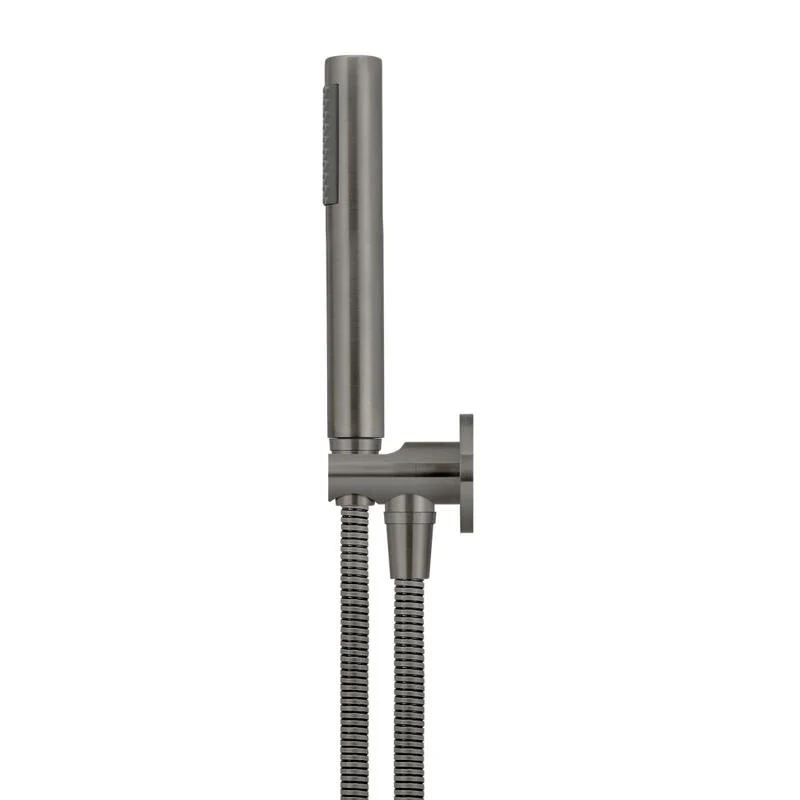 Meir Round Hand Shower on Fixed Bracket - Shadow Gun Metal - Image 3