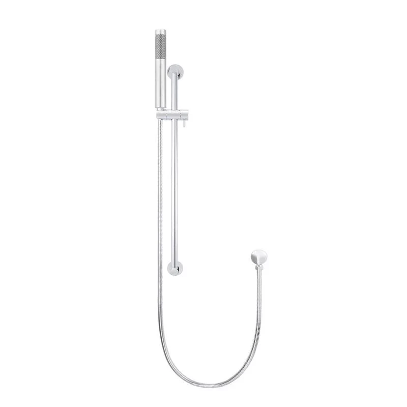Meir Round Hand Shower on Rail Column - Polished Chrome - Image 2
