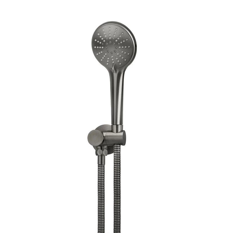 Meir Round Hand Shower on Swivel Bracket - Shadow Gun Metal