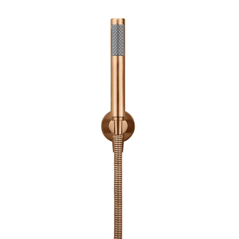 Meir Round Hand Shower on Fixed Bracket - Lustre Bronze - Image 2