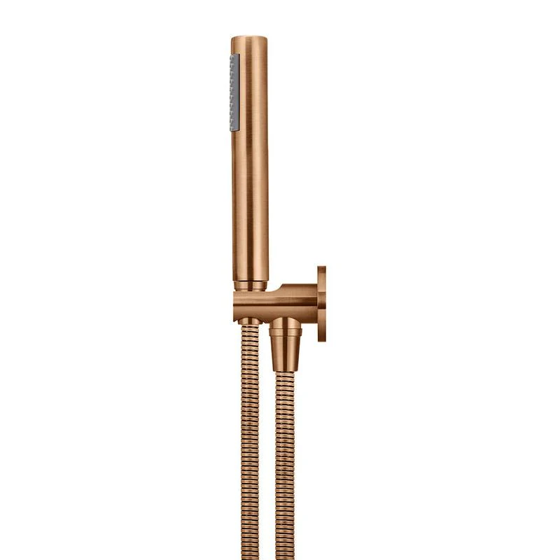 Meir Round Hand Shower on Fixed Bracket - Lustre Bronze - Image 4