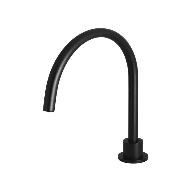 Meir Round Gooseneck High-Rise Swivel Hob Spout - Black Matte