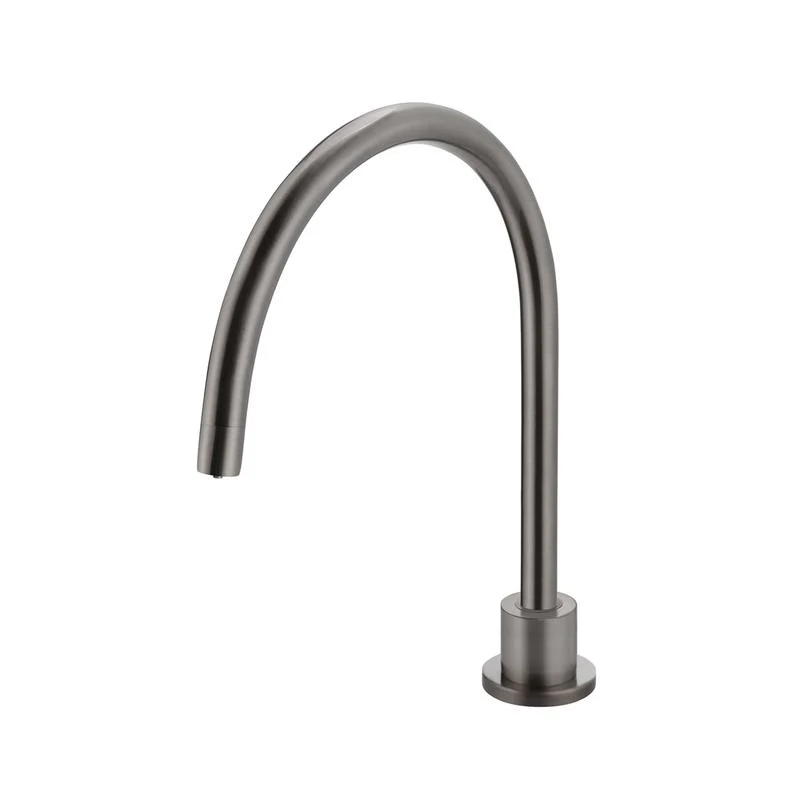 Meir Round Gooseneck High-Rise Swivel Hob Spout - Shadow Gun Metal