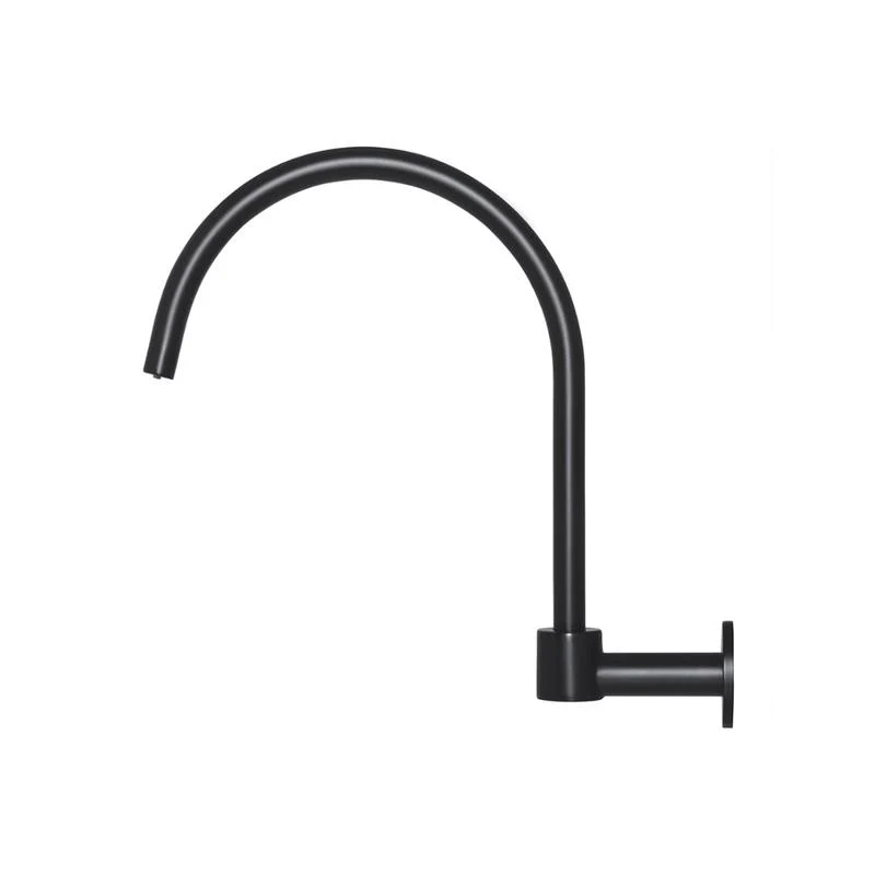 Meir Round High-Rise Swivel Wall Spout - Black Matte - Image 2