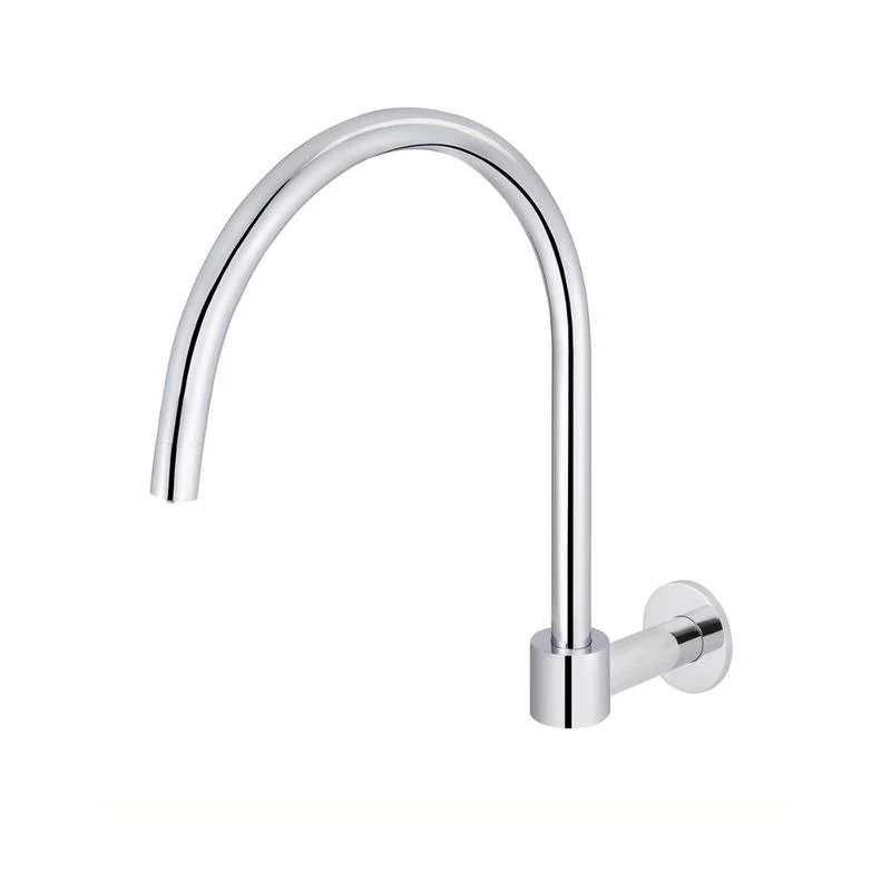 Meir Round High-Rise Swivel Wall Spout - Polished Chrome