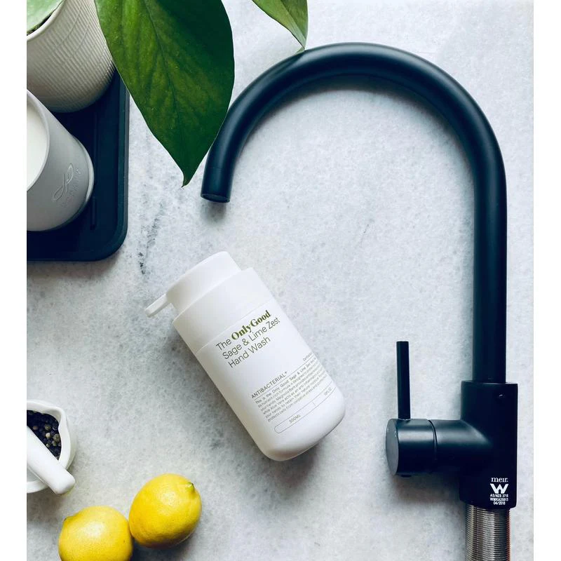 Meir Round Gooseneck Kitchen Sink Mixer Tap - Black Matte - Image 10