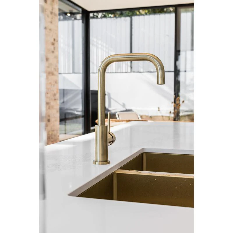 Meir Round Kitchen Sink Mixer Tap - PVD Tiger Bronze - Image 6
