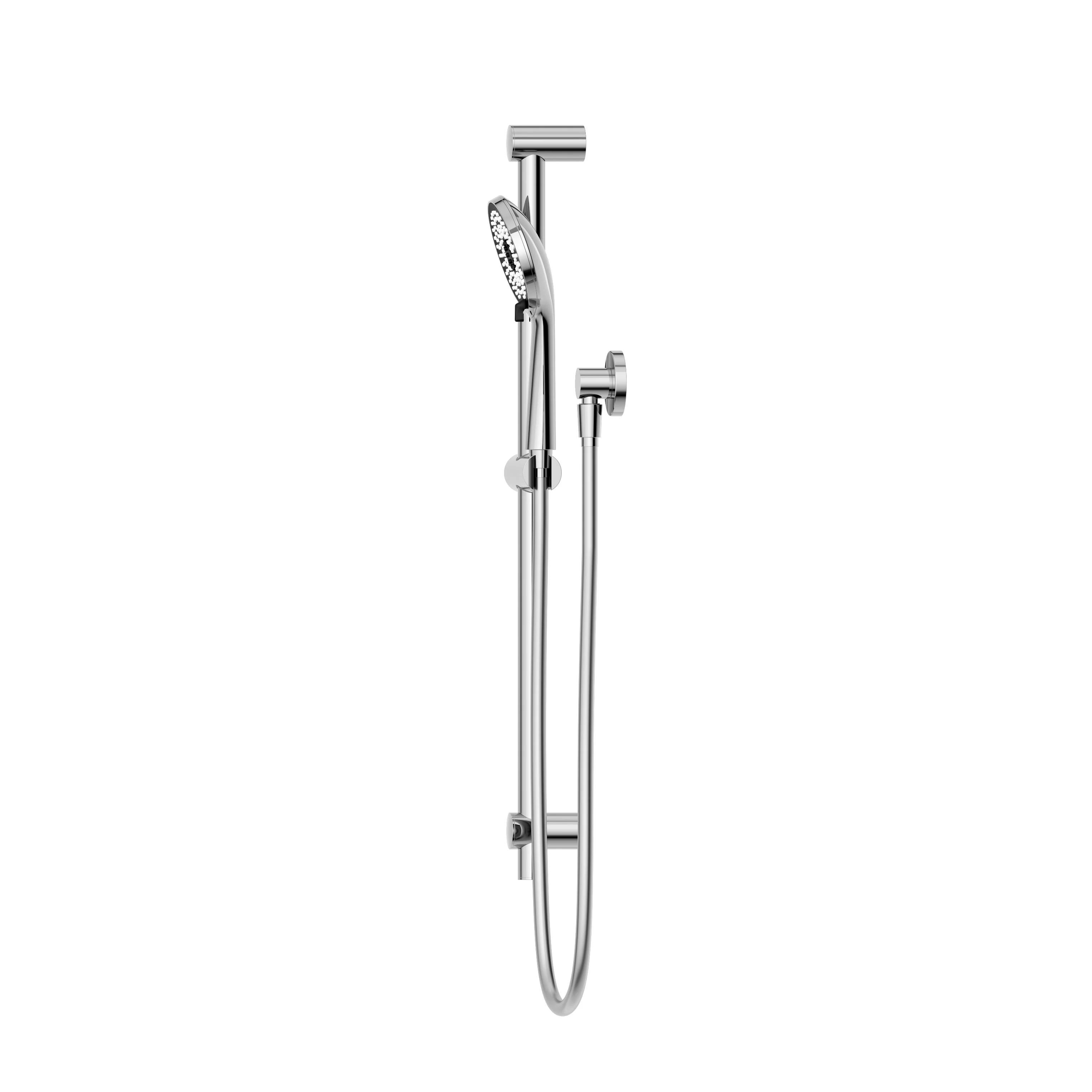 Nero Round Metal Project Rail Shower - Chrome - Image 3