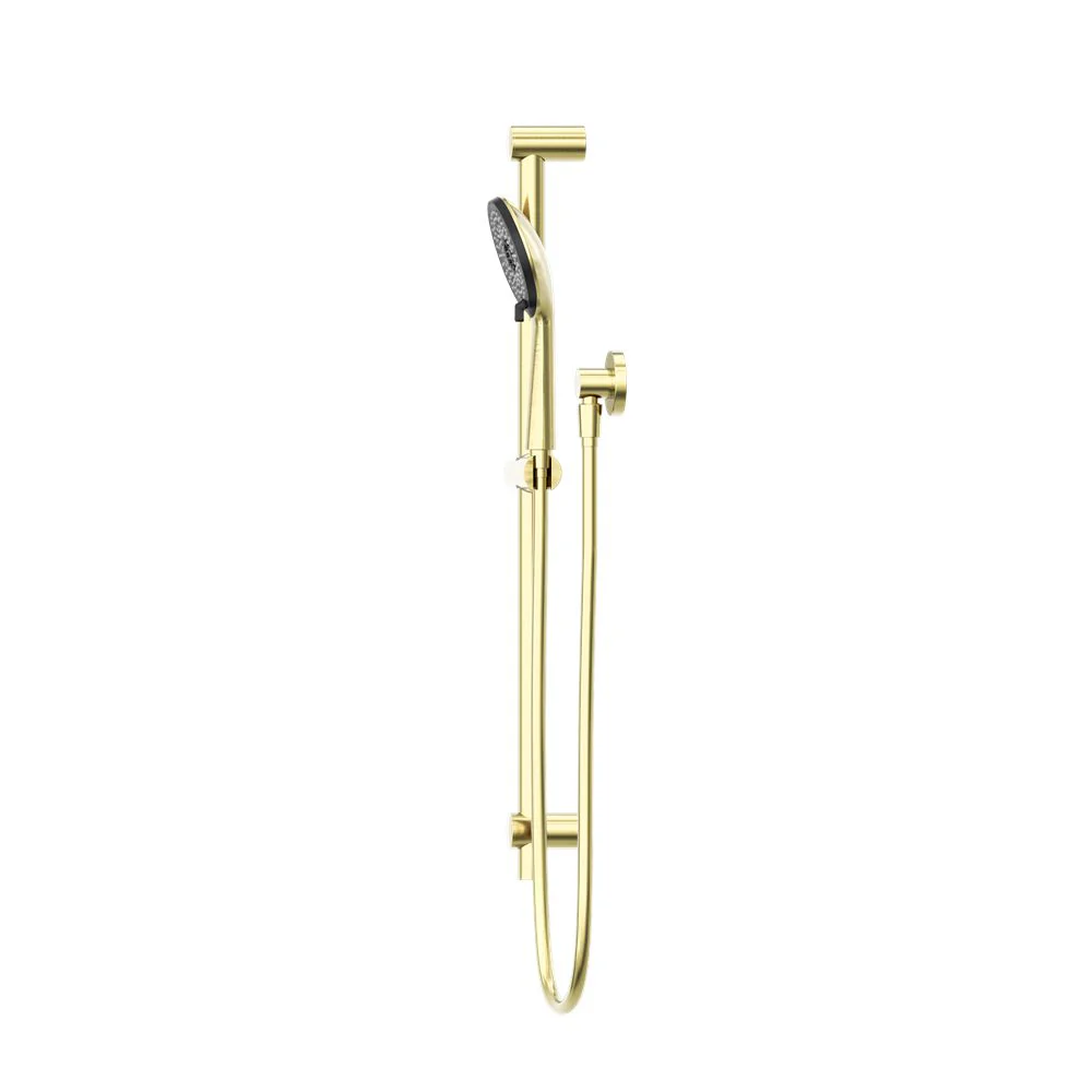 Nero Round Metal Project Shower Rail - Brushed Gold - Image 3