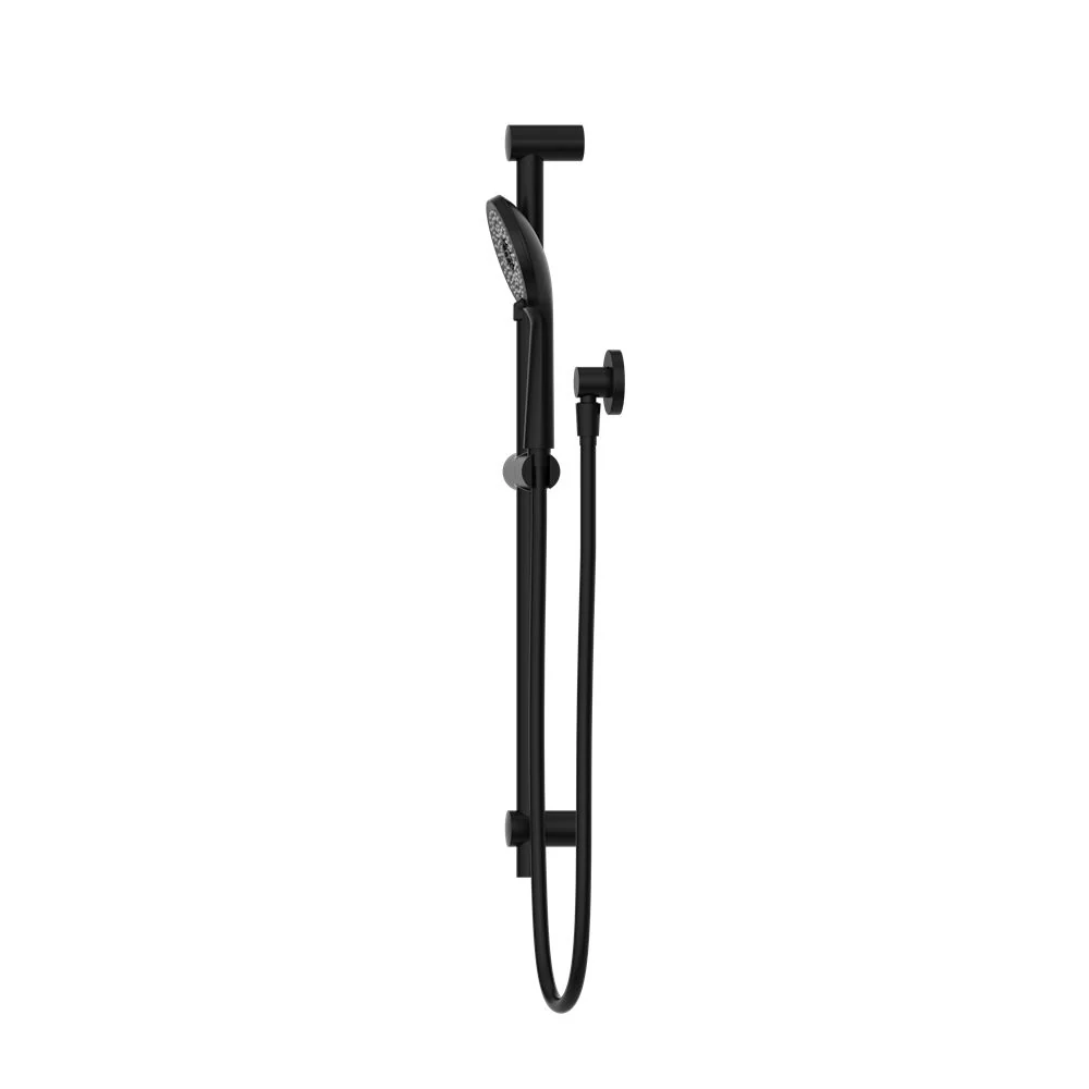 Nero Round Metal Project Shower Rail - Black Matte - Image 3