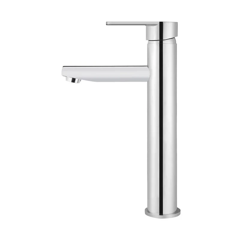 Meir Round Paddle Tall Basin Mixer Tap - Polished Chrome - Image 2