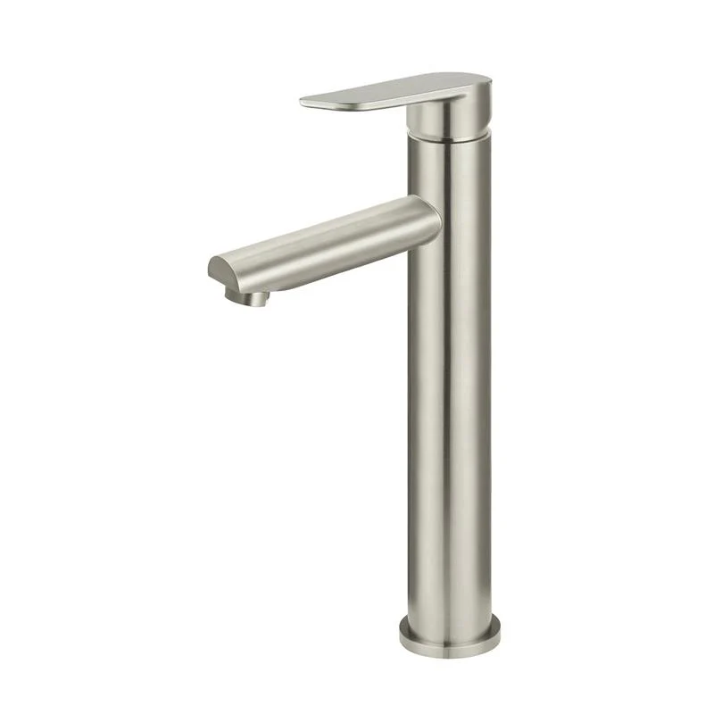 Meir Round Paddle Tall Basin Mixer Tap - PVD Brushed Nickel