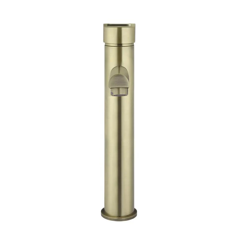 Meir Round Paddle Tall Basin Mixer Tap - PVD Tiger Bronze - Image 3