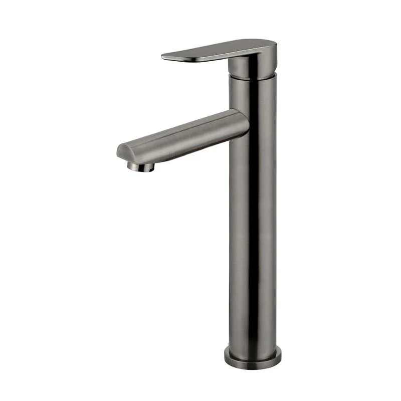 Meir Round Paddle Tall Basin Mixer Tap - Shadow Gun Metal