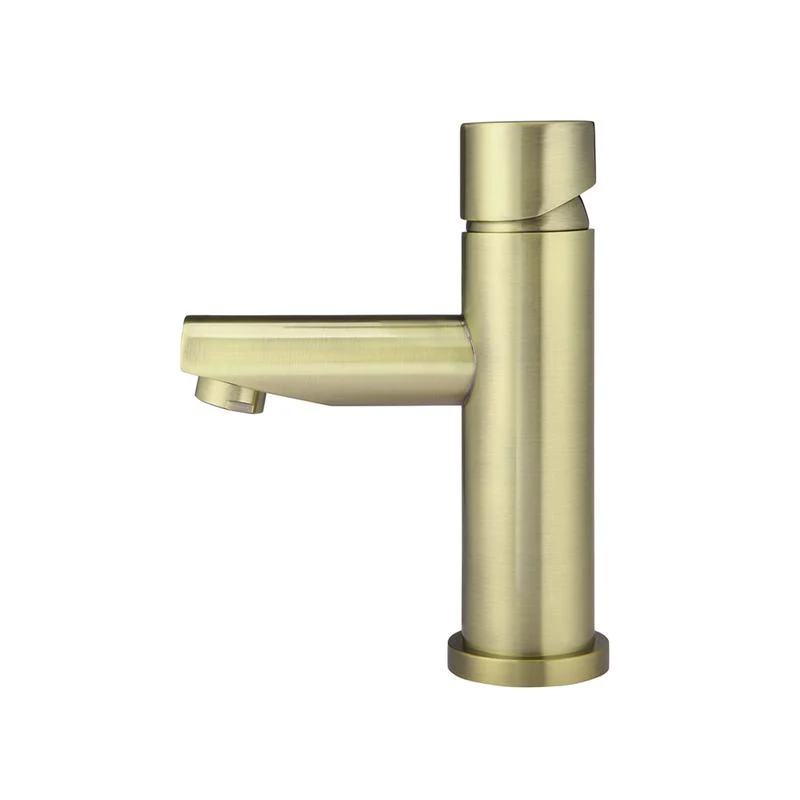 Meir Round Pinless Basin Mixer Tap - PVD Tiger Bronze - Image 2