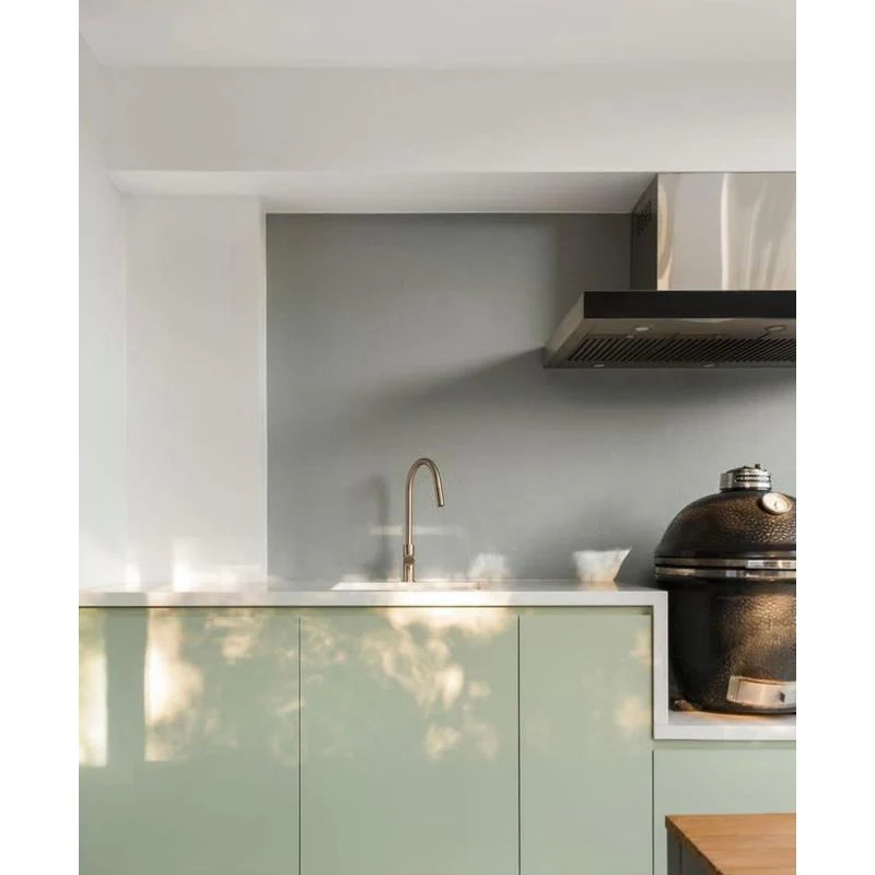Meir Round Pinless Piccola Pull Out Kitchen Sink Mixer Tap - Champagne - Image 4