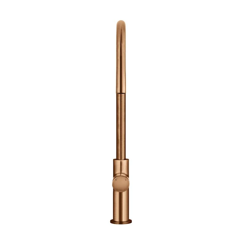 Meir Round Pinless Piccola Pull Out Kitchen Sink Mixer Tap - Lustre Bronze - Image 3