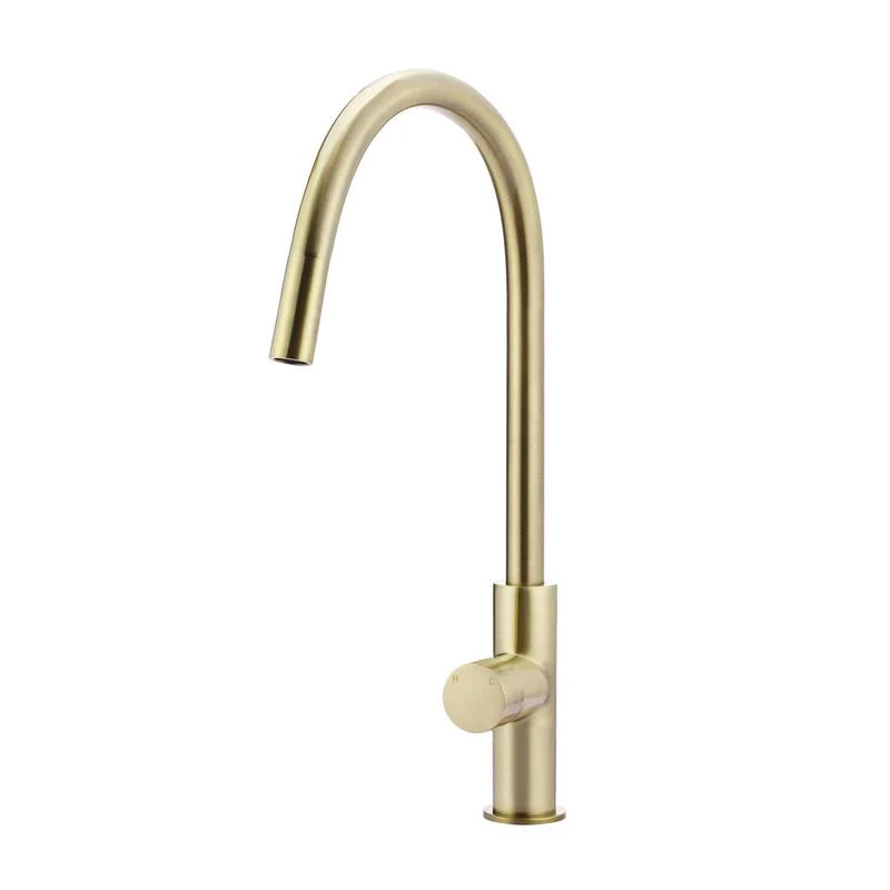Meir Round Pinless Piccola Pull Out Kitchen Sink Mixer Tap - PVD Tiger Bronze
