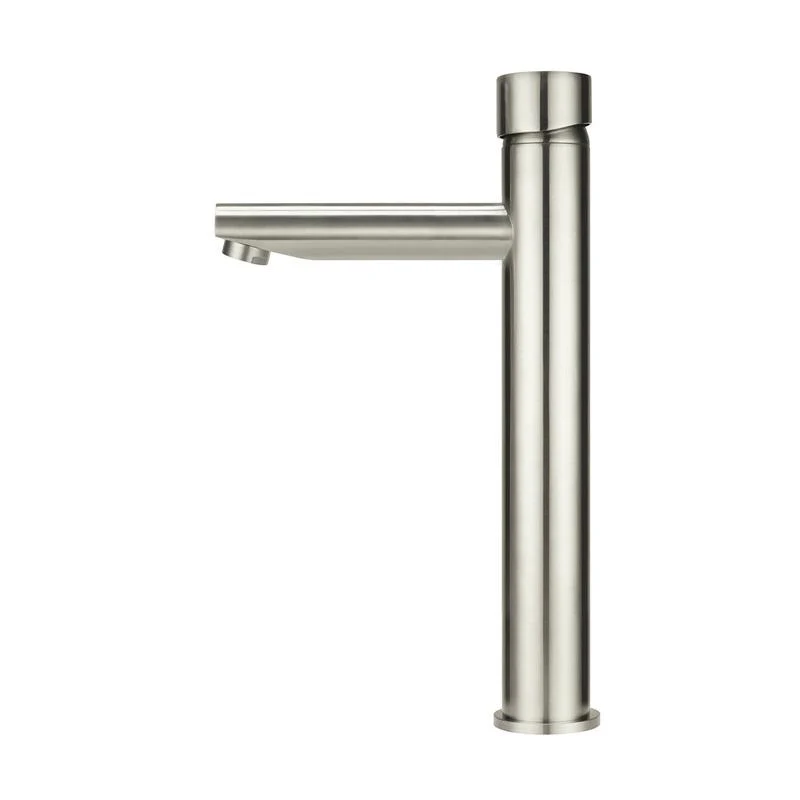 Meir Round Pinless Tall Basin Mixer Tap - PVD Brushed Nickel - Image 2
